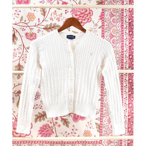 GIRL'S CABLE KNIT CARDIGAN / SWEATER